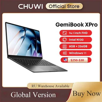CHUWI GemiBook XPro Intel N100 Kannettava 8 GT RAM-256 GT SSD-14.1-tuumainen UHD-Näyttö Intel N100-Prosessorit Windows 11 Notebook PC