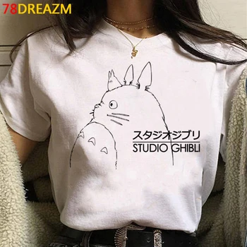 Miyazaki Hayao Japanin t-paita, naisten pari valkoinen t-paita tulosta t-paita kesän alkuun 