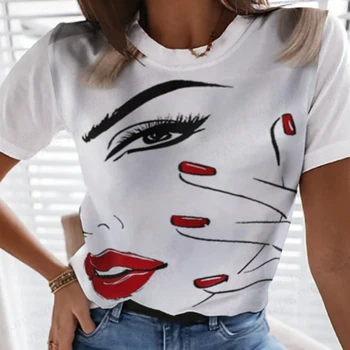 Naisten T-Paita Seksikäs Tyttö 3d-Tulostaa T-paita, Naisten Muoti Y2k-Paidat Lyhyt Hiha Topit Tees-Afrikan Naisten Camiseta Tyttö Vaatteet