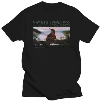 Twin Peaks Monipuolinen Sammas Miesten Musta T-Paita S-Xxl Retro T-Paita