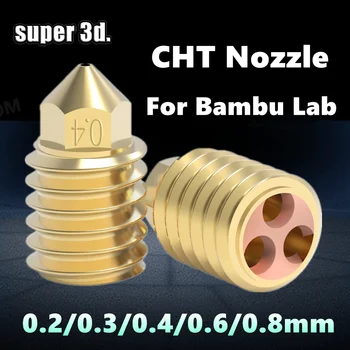 0.2/0.3/0.4/0.6/0.8 mm CHT Suutin Bambu Lab X1 P1P Päivittää High Flow Messinki CHT Suuttimet Bambulabs X1c P1P kaikki tekstuuri kuvat 3D-Suutin
