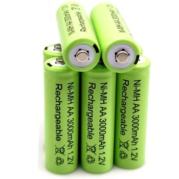 100% uusi 1,2 V 3000 mAh NI-MH AA Pre-cargado bateras recargables NI-MH recargable AA batera juguetes para micrfono cmara de la