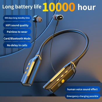 10000mAh 10000Hours Toisto-Langaton Bluetooth-Kuulokkeet, Magneettinen Urheilu Käynnissä Kuuloke Neckband Urheilu Kuulokkeet Melun Vähentäminen