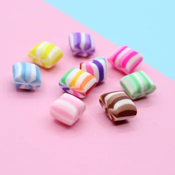 10kpl Mini Hartsi Rainbow Candy Sisustus Miniatyyri Tarvikkeet Scrapbooking Kaunistus Kohteen Flatback Hurmaa DIY Koruja Työkalu