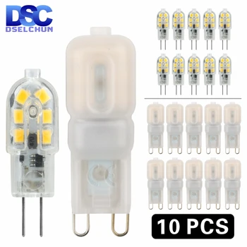 10PCS LED-Lamppu 3W 5W G4 G9 Lampun AC 220V DC 12V LED-Lamppu SMD2835 Spotlight Kattokruunu Valaistus Korvata 20w 30w Halogeenilamppu