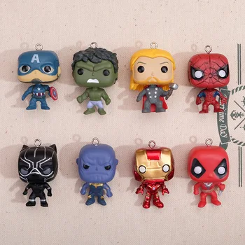 1kpl Disney Avenger Supersankari Q Versio Iron Man, Thor, Hulk, Kapteeni Amerikka Spiderman figuuri Malli Lelu Nukke Lahja Charmia