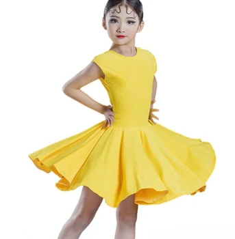 1kpl/paljon lapsille karkkia väri latinalainen tanssi mekko tyttö cha cha tanssisali tanssi mekko