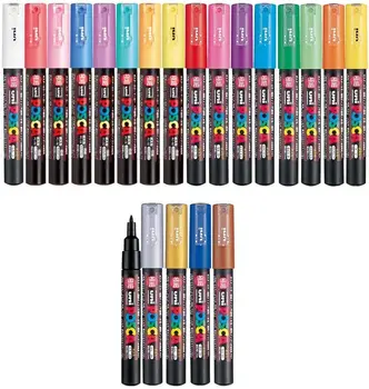 1KPL UNI POSCA Paint Marker Pen-Vesi-pohjainen Mitsubishi Juliste Graffiti-Merkintä Pen-erittäin Hieno Kohta ( PC-1M ) Maalaus Tarvikkeita