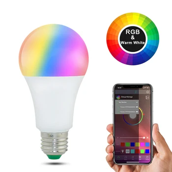 20 Liikennemuotojen Älykäs Lamppu Bluetooth-yhteensopiva LED-Lamput E27 B22 15W Magic RGB-Lamppu Kodin Sisustus Sovelletaan IOS /Android