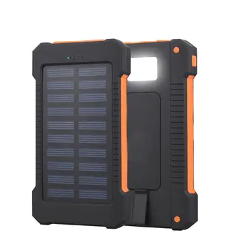 20000mAh Solar Power Bank Vesitiivis Solar Charger Dual USB-Portit Ulkoinen Laturi Powerbank Älypuhelin, jossa LED-Taskulamppu