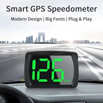 2023 GPS HUD Iso Fontti Kaikki Car Smart Digitaalinen Nopeusmittari KMH MPH Muistutus Mittarin Elektroniikka Tarvikkeet Auto-Head Up Display