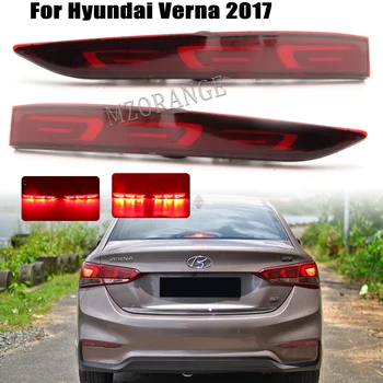 2kpl takapuskurin Valo Hyundai Solaris Aksentti 2017 2018 2019 Varten Hyundai Verna Hännän LED-Jarru-Sumu Lamppu Auton Accsesories