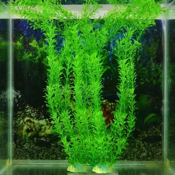 30cm Keinotekoinen Vedenalainen Kasvi, Ruoho Aquarium Fish Tank Maisema Sisustus Vihreä PVC Rakkolevä Ympäristönsuojelun Materiaaleja