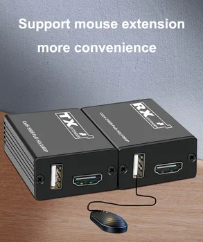 30M USB-HDMI Extender 1080p PC-TV-Lähetin-Vastaanotinta Yli Cat6 Cat7-RJ45 Ethernet-Kaapeli, Audio-Video-Converter Ei Tarvitse Virtaa