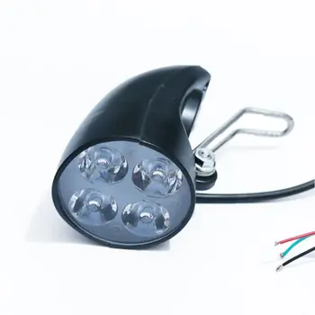 36V 48V eBike Kevyt Skootteri Lamppu Sähköinen Polkupyörän 4 LED Etuosa Ajovalojen Ultra-Kirkas Valokeila kanssa Horn