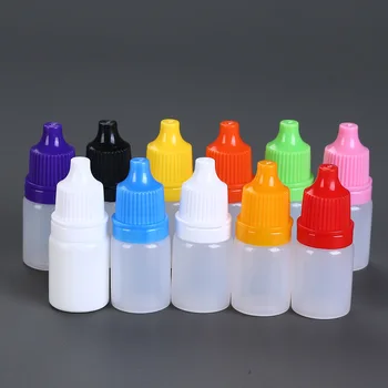 50/100/200KPL 3 ml/5ml/10ml Tukku-Väri Kansi Silmä Lääketieteen Vettä Erillinen Pudota Pieni Muovinen Pullo Savun Öljyä Uudelleentäytettävä Pullo