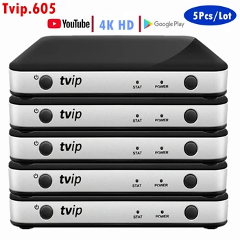 5KPL/Paljon TVIP 605 Smart TV-RUUTUUN Tuki Linux & Android Dual-Järjestelmä 2.4 G/5G WiFi S905X Linux tvbox tvip605 4K H2.65 Set-Top Box
