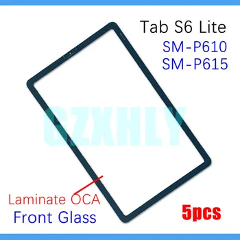 5kpl Samsung Galaxy Tab S6 Lite-P610 P615 Edessä Lasi OCA (Ei Kosketusnäyttö Digitizer) Ulompi LCD-Näytön Paneeli Korvaaminen