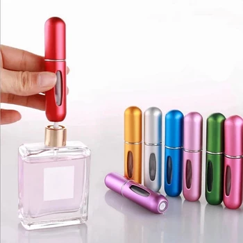 5ml Hajuvesi Spray Pullo Mini Uudelleentäytettävä Täyttöpakkaus Kannettava Jar Tuoksu Pumppu Tyhjä Alumiini Kosmeettinen Kontit Sumutin Matka-Työkalu