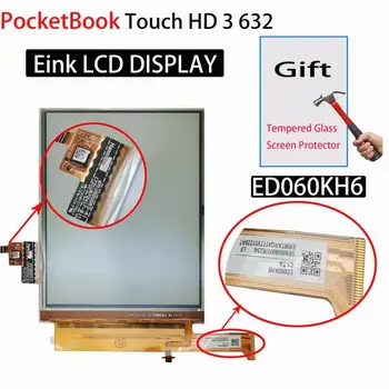 6 tuuman ED060KH6 Touch-Paneeli ja lcd-näyttö Taskukirja Touch HD 3 632 Pb632 näyttö jossa Taustavalo Pocketbook Aqua 632