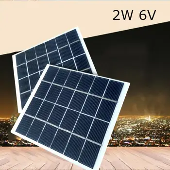 6v 2w Mini aurinkopaneeli Ulkouima-Camping Yksikiteisiä aurinkopaneeli Diy Pieni sähköntuotanto-Työkalu