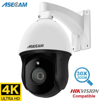 8 MEGAPIKSELIN 4K-IP-Kamera Ulkouima-PTZ-30X Zoom Varifocal CCTV Onvif H. 265 Dome POE-Audio IMX415 Turvallisuus Kameran Hikvision Pöytäkirjan