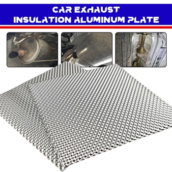 9 Koot Alumiini Heat Shield lattialevy Polttoaineen Säiliö Auto Moottoripyörä Pakoputki palontorjunta Eristys Matto Materiaali 500/1220mm