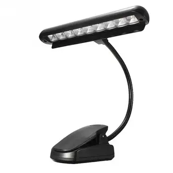 9 LED USB-Valo Clip-Musiikki-Stand Kannettava Joustava Gooseneck silmiensuojaus Käsittelyssä Varaa Kevyt Bed Työpöydän Lamppu