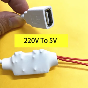 AC 220V-DC 5V/1A 5W Valkoinen Wifi-Kamera DIY Monitorn Naaras USB-Sovitin Liitin Eristäminen Moduuli Muuntaja virtalähde