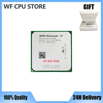 AMD Phenom II X4 945 95W 3.0 GHz Quad-Core CPU-Prosessori HDX945WFK4DGM /HDX945WFK4DGI Socket AM3