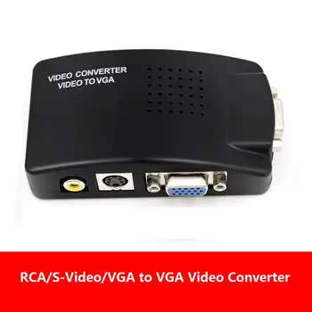 AV2VGA S-video-komposiitti RCA Video-Muunnin Muunnin Laatikko RCA-AV-CVBS-VGA-Video-Muunnin Conversor varten PC HDTV Converte