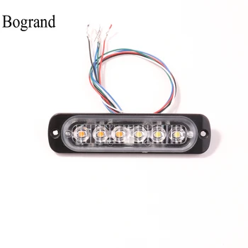 Bogrand 12-24V Synkronoida LED Strobe-Signaalin Varoitus Valo Baari Turvallisuus Hälytys Grilli Pinta-asennus Lighthead Vilkkuva Lamppu