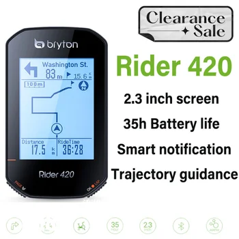 Bryton Rider420 GPS Nopeusmittari Pyörä Tietokoneen Langattoman Polkupyörän Digitaalinen Ant+ - Reitti Navigointi Sekuntikello Pyöräily Matkamittari