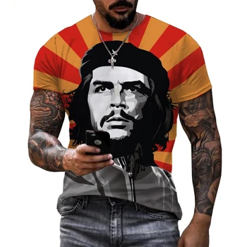 Che Guevara Kuvio 3D-Tulostaa Kesällä Miesten O-Aukkoinen T-paita Rento Lyhythihainen Ylimitoitettu Villapaita Muoti T-paita, Topit Miesten Vaatteet