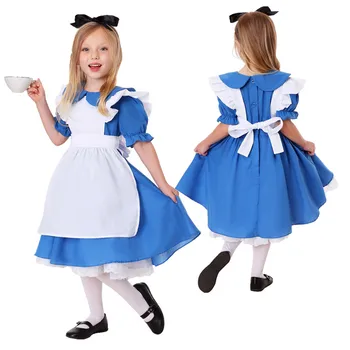 Deluxe-Tyttö Halloween Palvelija Lolita Mekko Alice in Wonderland Puku Vauva Cosplay Palvelija perhejuhla Purim Fantasia naamiaispuku