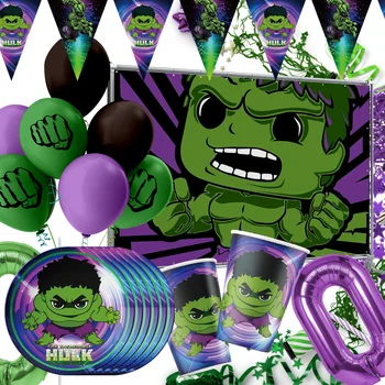 Disney Hulk Roikkuu Spin Levy Cup Tablecover Lautasliinat Kakku Topper Supersankari Ilmapallo Osapuoli Tarvikkeet, Sisustus Astiat Leluja Syntymäpäivä