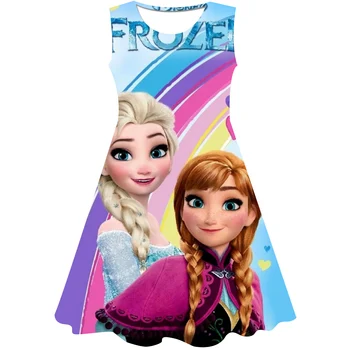 Frozen Elsa Tyttöjen Mekko 2 Cosplay Puku Lapset Fancy Lasten Kylpytakit Princess Vestidos Infantil Snow Queen Disney