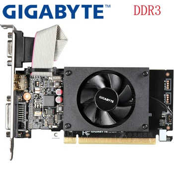 GIGABYTE GT710 Näytönohjain 1GB 64Bit GDDR3/GDDR5 näytönohjain nVIDIA Kortit Geforce Alkuperäinen GT 710 1G Käyttää Hdmi-Dvi