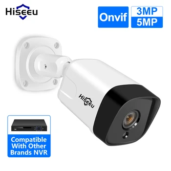 Hiseeu 5MP 3MP 4K 8 MP POE-IP-Valvonta, Turvallisuus Kameran Ulkouima Vesitiivis H. 265 CCTV-Kamera Yö Visio, liikkeentunnistus