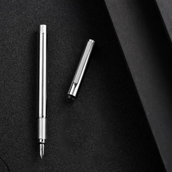Hongdian HD516 Kaikki steel Fountain Pen Ensisijainen Väri EF-0,38 mm Kärki Opiskelija Business Office Kirjallisuus Kirjoittaminen Muste Kynä Lahjoja