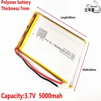 Hyvä Qulity Litran energia-akku 3.7 v li - ion 706090 5000mAh akku poewr Tablet PC Kannettava