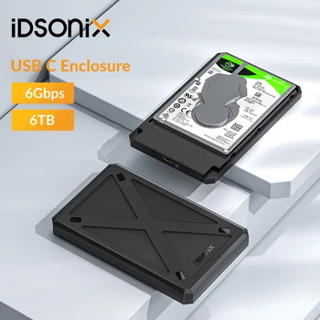 iDsonix 2,5 tuuman HDD Kotelo SATA-SSD kiintolevy Tapauksessa USB-Tyyppi C-SATA3.0 6Gbps Ulkoinen HDD-kotelo PC Kannettava Varastointi Tiedot
