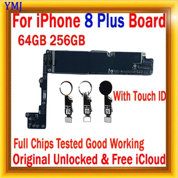 Ilmainen Toimitus Emolevy iPhone 8 Plus/N Touch ID Logic board For iPhone 8P Testattu Hyvä Emolevyn Kanssa Pelimerkit Levy