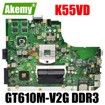K55VD Kannettavan tietokoneen emolevy ASUS K55A A55V K55V K55VD alkuperäinen emolevyn V2G GT610M Tukea I3 I5 CPU