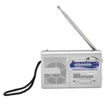 Kannettava Radio Monitoimilaitteet Sisäänrakennettu Kaiutin AM-FM-Transistori-Radio ja Kuulokeliitäntä Matka Ulkouima-Handheld Radio