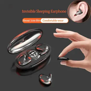 Langattomat Kuulokkeet 5.3 Bluetooth-Kuulokemikrofonin Näkymättömän Nukkua Kuulokkeet Melunvaimennus Hf-Stereo Äänen Urheilu Vedenpitävä Nappikuulokkeet