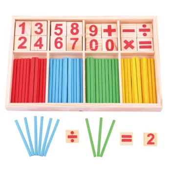 Lapset Montessori Puinen Koulutus Matematiikka Laskea Matematiikka Pelejä, Counting Määrä Tikkuja Materiaali Varhaisen Oppimisen Lasten Lelut