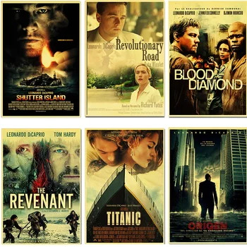 Leonardo DiCaprio Klassinen Elokuva TITANIC THE REVENANT BLOOD DIAMOND Retro Juliste Kodin Huone seinämaalaus Kodin Sisustus