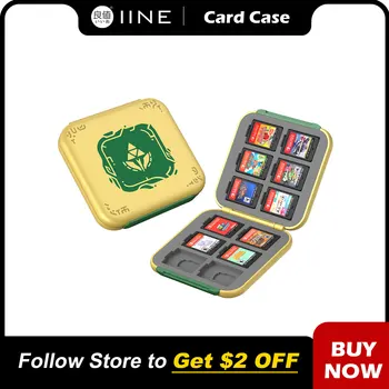 LINJA Kultainen-Vihreä Kasetti Laatikko 12 Kortin Tapauksessa Yhteensopiva Nintendo Vaihtaa Pelin Kortit