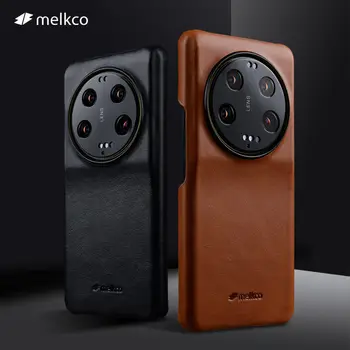 Melkco Aito nahkakotelo Xiaomi Mi 13 Ultra Luxury Business Vintage Öljy, Vaha Pull-up Cowhide Käsintehty Matkapuhelin Kansi